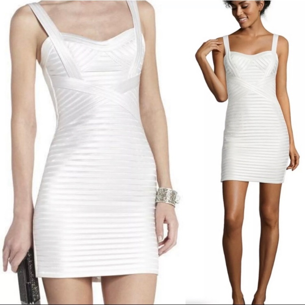 BCBGMAXAZRIA White Dress: Size 0